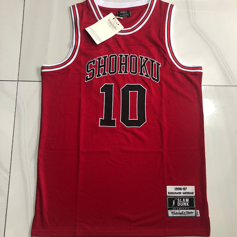Slam Dunk Sakuragi Hanamichi Red 10 MN basketball jersey product view 1
