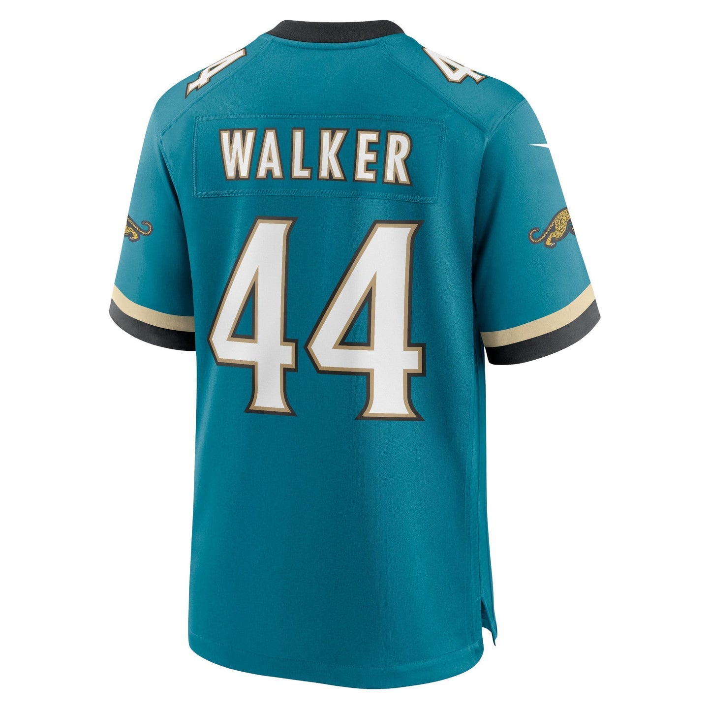 Travon Walker Jacksonville Jaguars Prowler Throwback Game Jersey - Teal football jersey product view 3