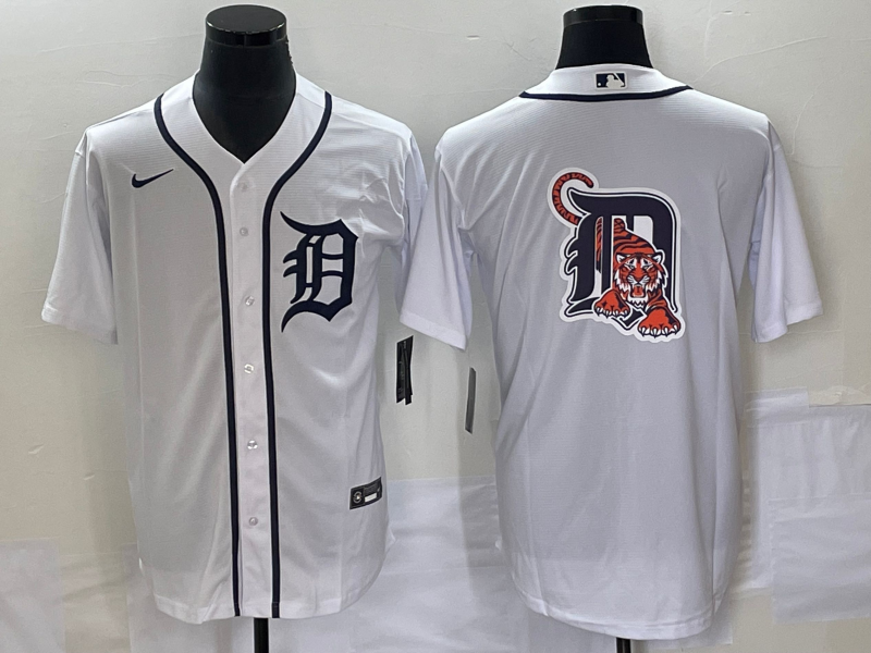 Men's Detroit Tigers White Home Replica Team Jersey1 baseball jersey product view 1
