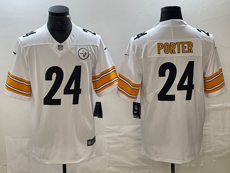 Men's Pittsburgh Steelers Joey Porter Jr. White Player Jersey football jersey product view 1