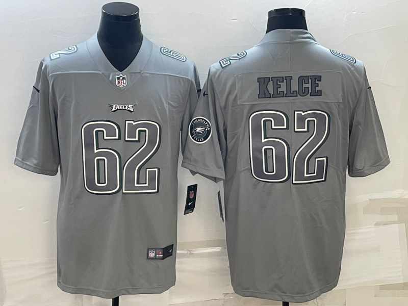 Men's Philadelphia Eagles Jason Kelce Gray Atmosphere Fashion Game Jersey football jersey product view 1