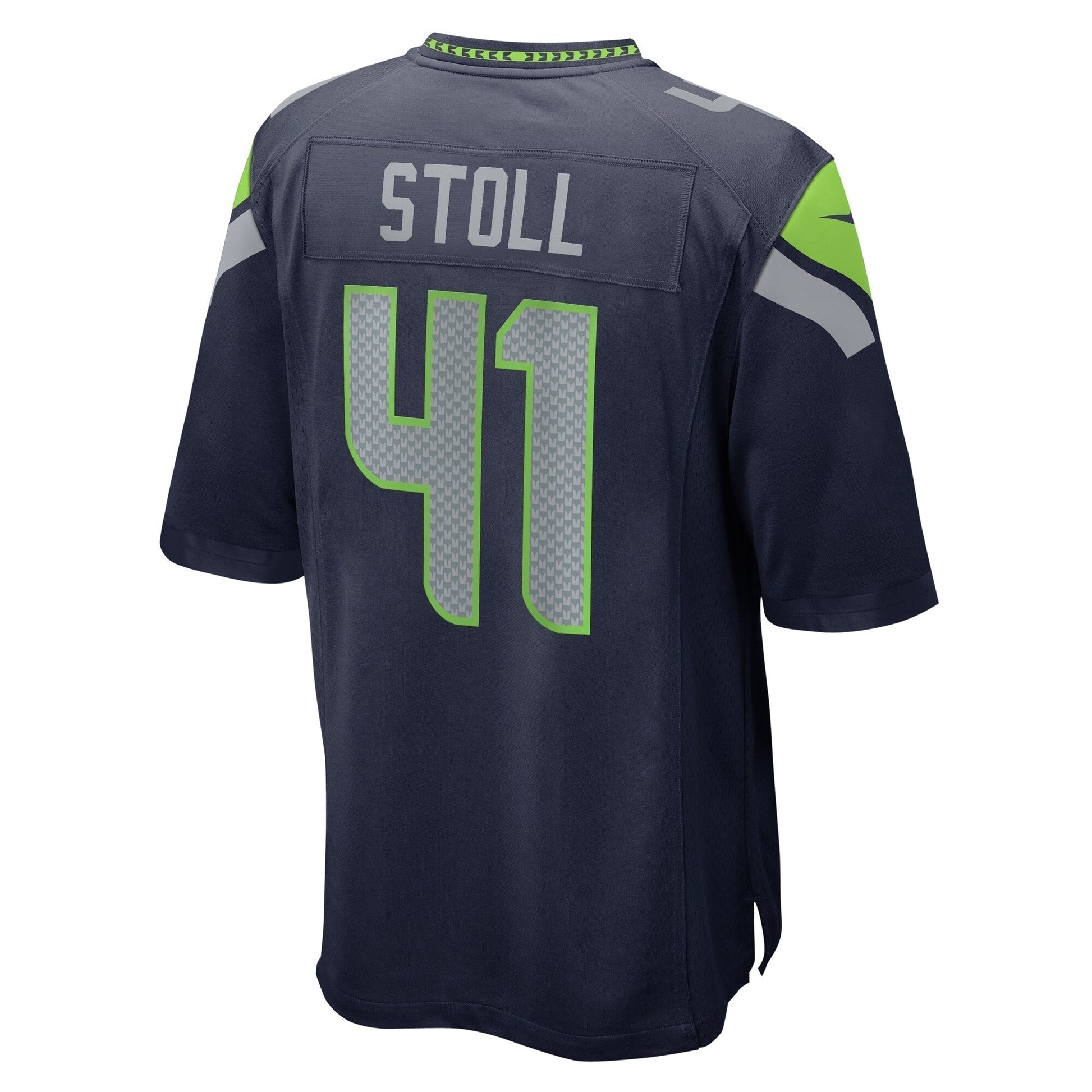 Chris Stoll Seattle Seahawks Game Jersey - College Navy football jersey product view 3