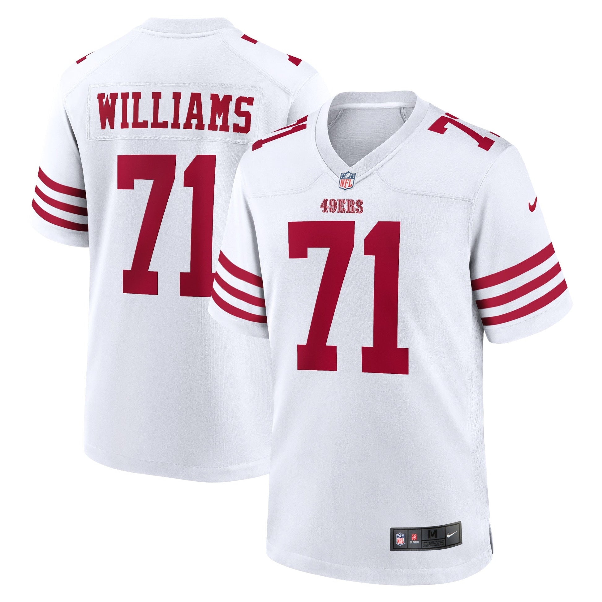 Trent Williams San Francisco 49ers Game Jersey - White football jersey product view 1