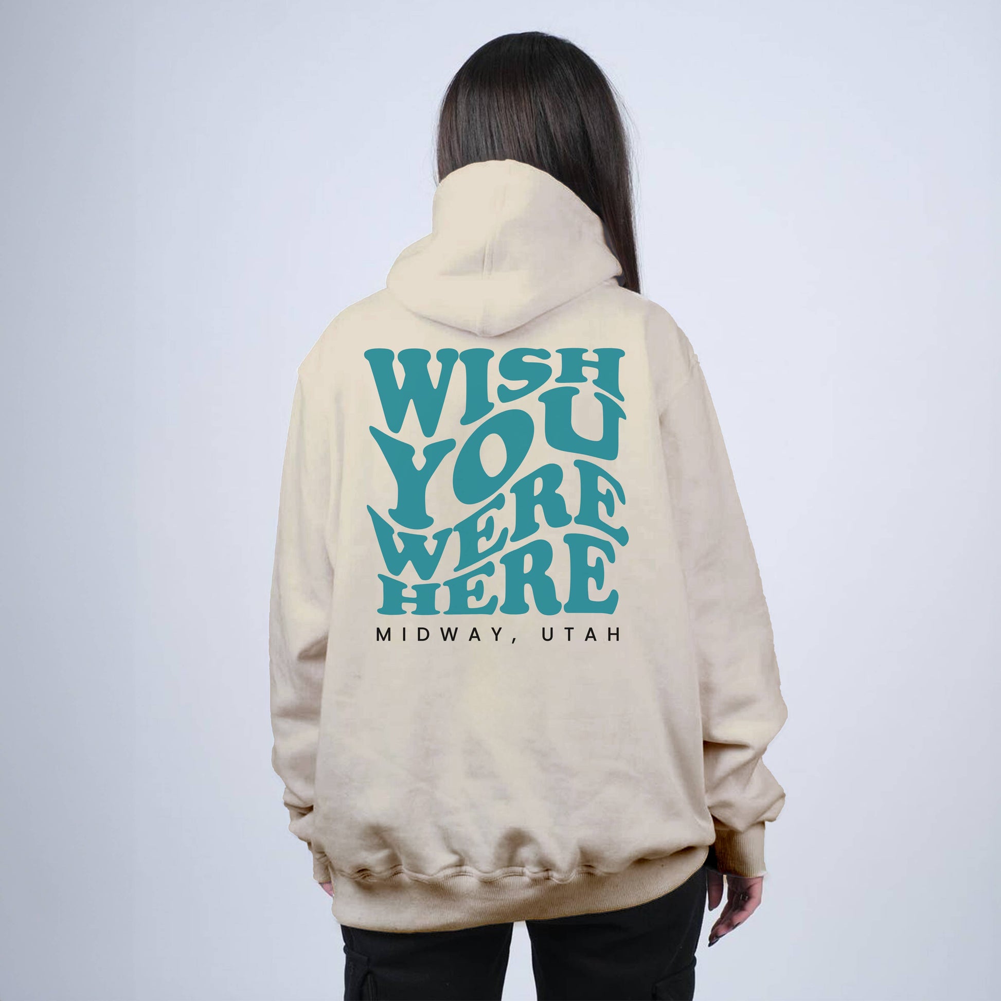 Customizable Wish You Were Here | 5 Text Color Options Unisex T-shirt, Sweatshirt, Hoodie, Long Sleeve Tee - T-Shirt, Sweatshirt, Hoodie