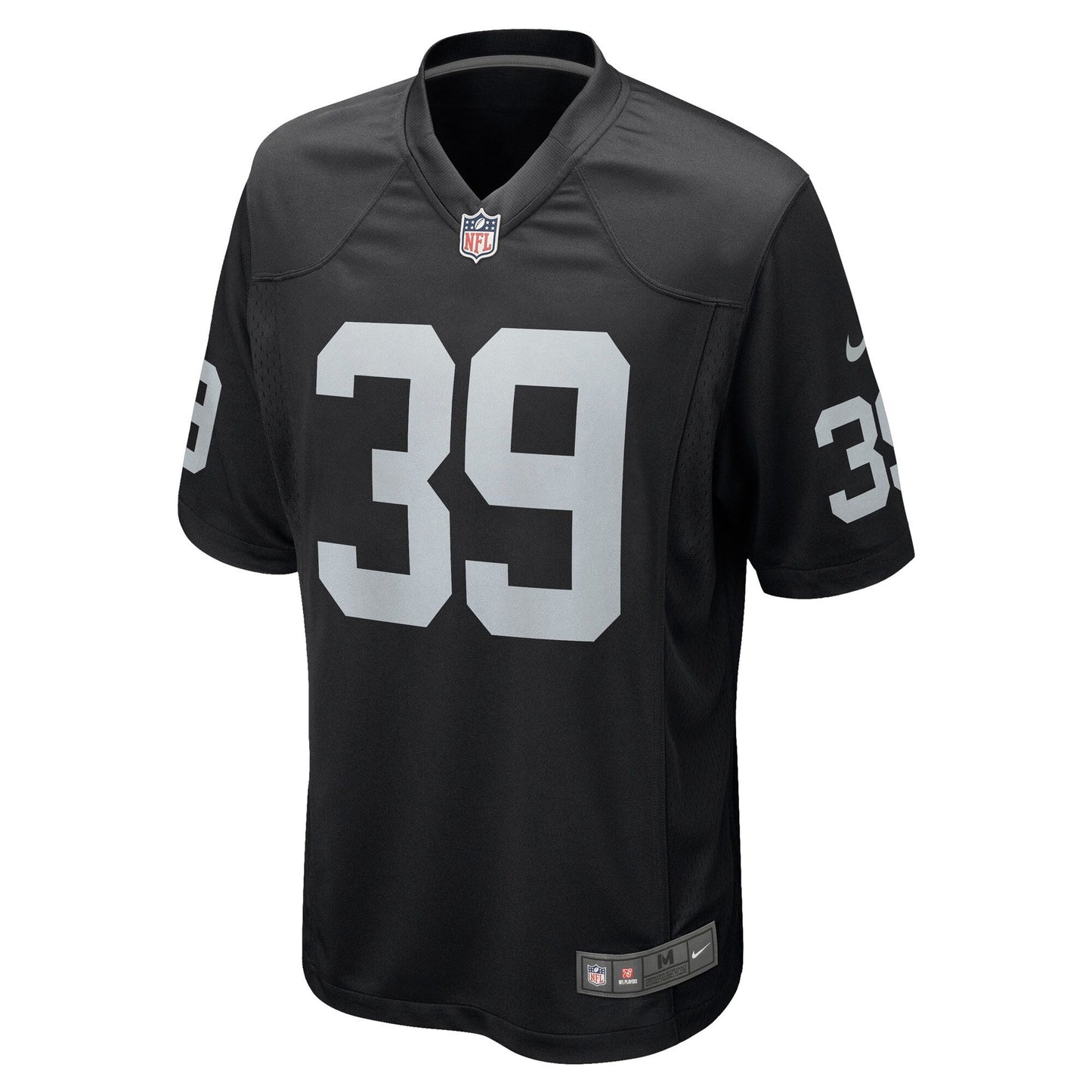 Nate Hobbs Las Vegas Raiders Game Jersey - Black football jersey product view 2