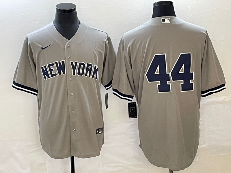 Men's New York Yankees Reggie Jackson #44 Gray Replica Player Name Jersey1 baseball jersey product view 1