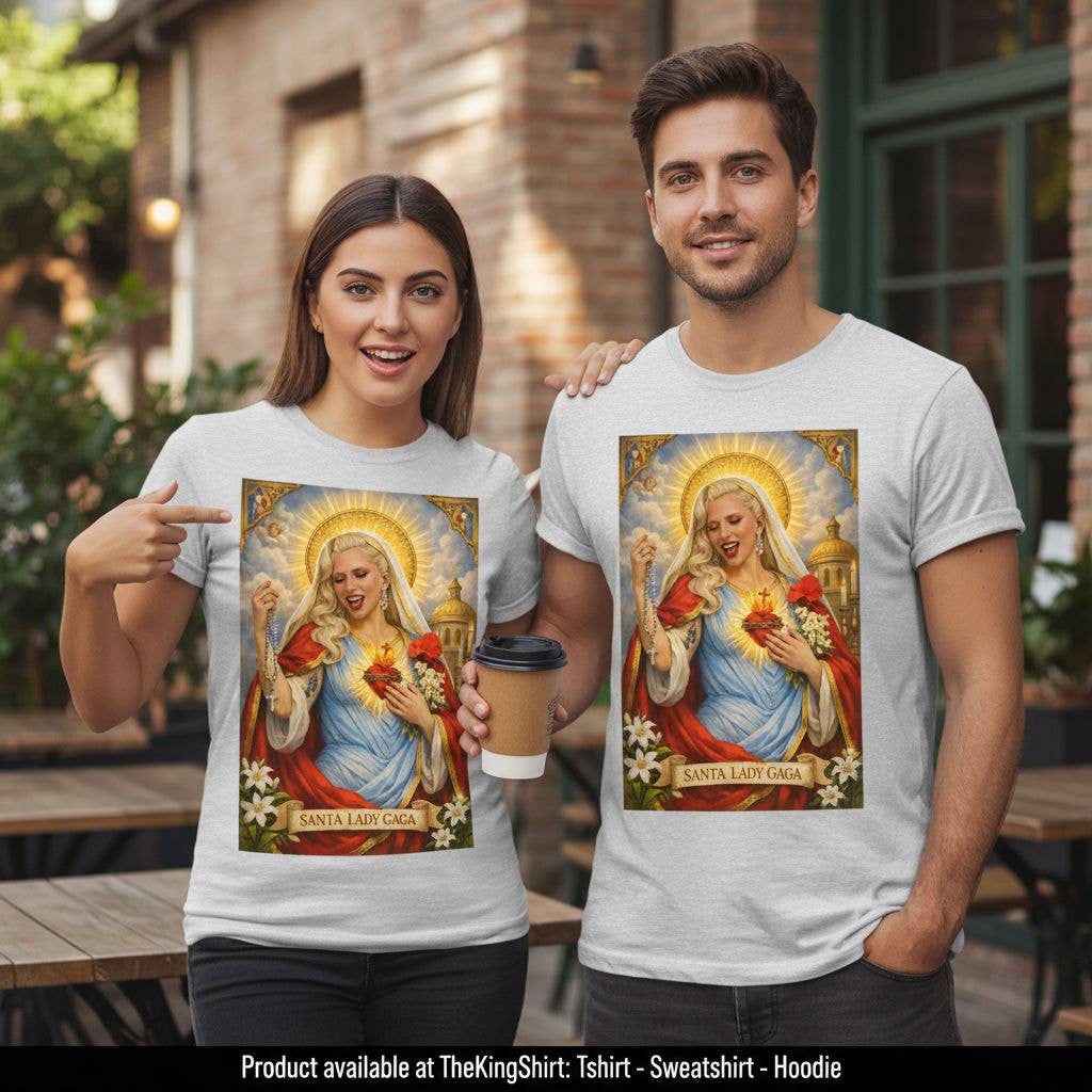 Official Santa Lady Gaga Holiday Tee Unisex T-shirt, Sweatshirt, Hoodie, Long Sleeve Tee - T-Shirt, Sweatshirt, Hoodie