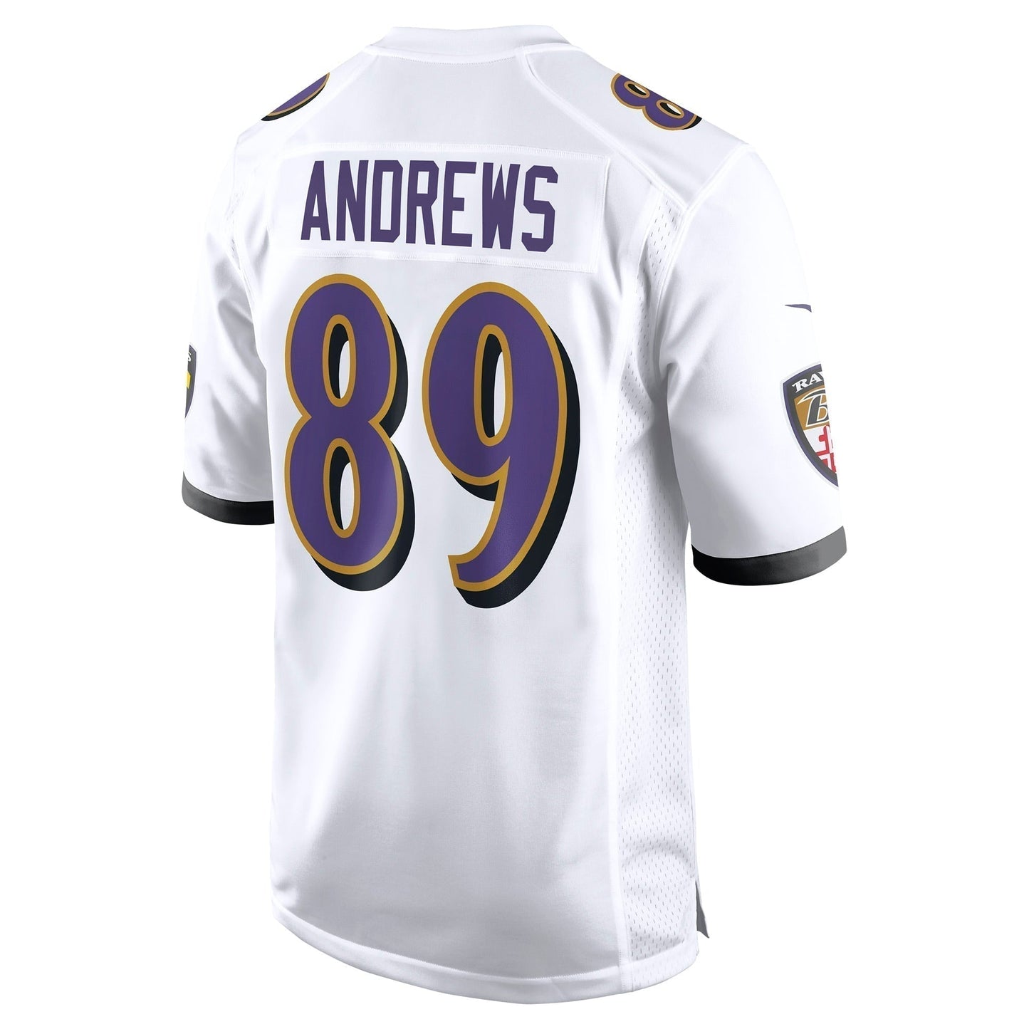 Mark Andrews Baltimore Ravens Game Jersey - White football jersey product view 3