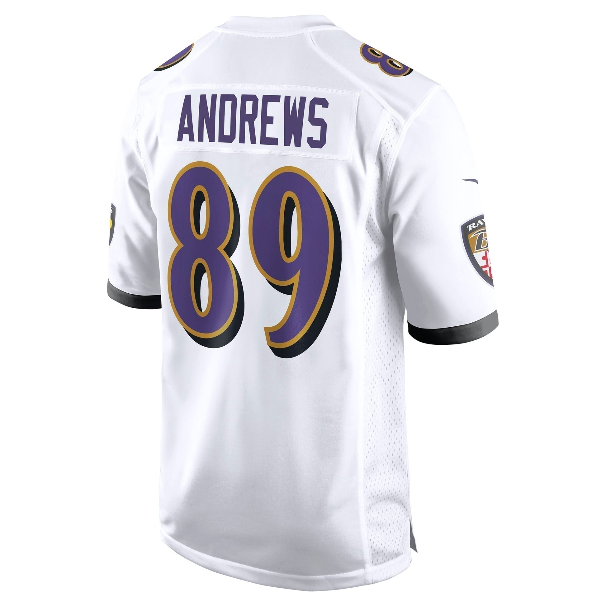 Mark Andrews Baltimore Ravens Game Jersey - White football jersey product view 3