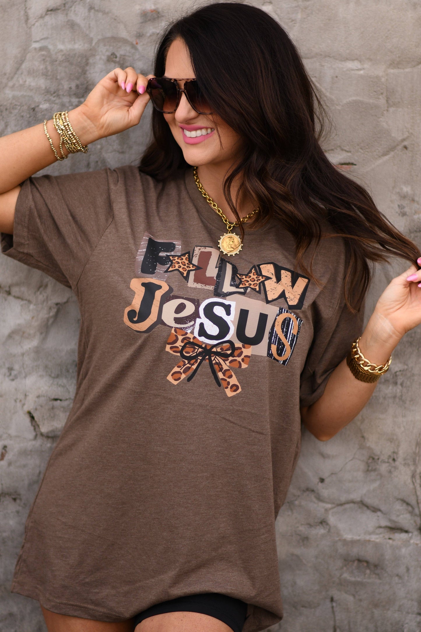 Follow Jesus Leopard Tee Unisex T-shirt, Sweatshirt, Hoodie, Long Sleeve Tee - T-Shirt, Sweatshirt, Hoodie
