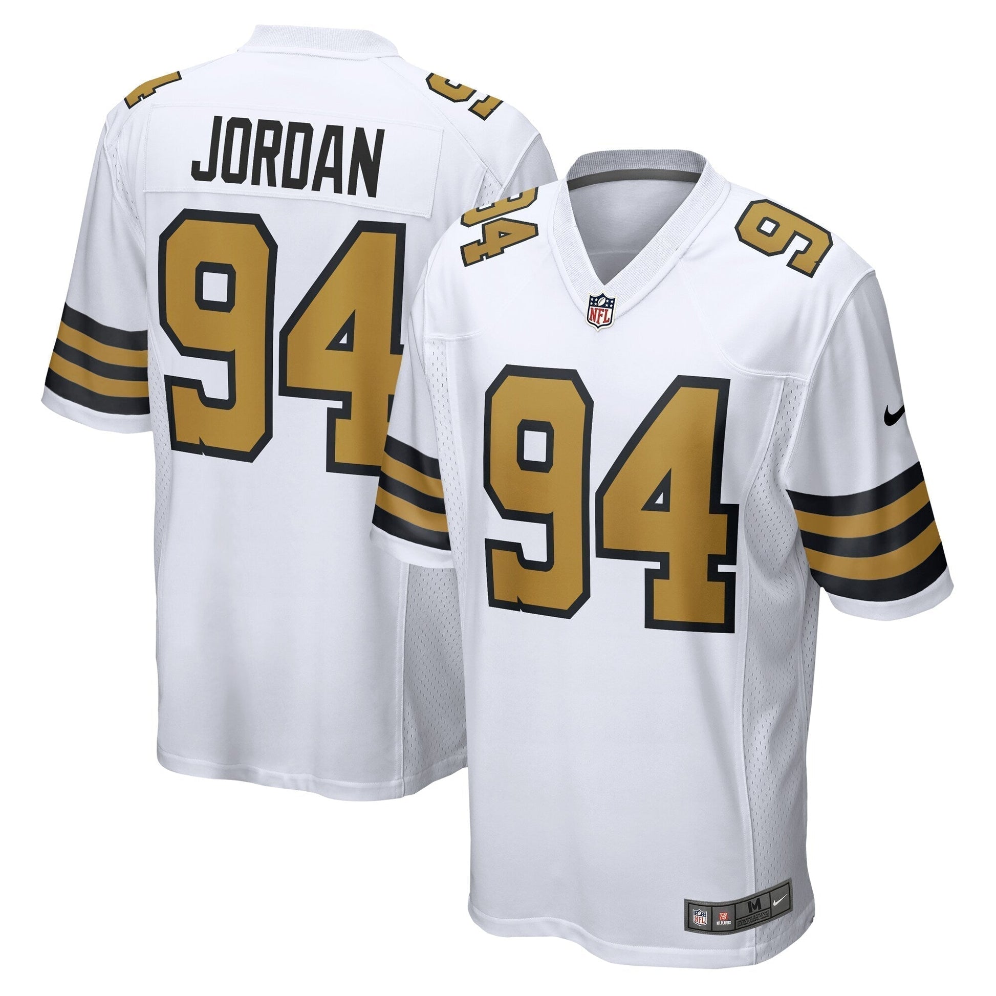 Cameron Jordan New Orleans Saints Alternate Game Jersey - White football jersey product view 1
