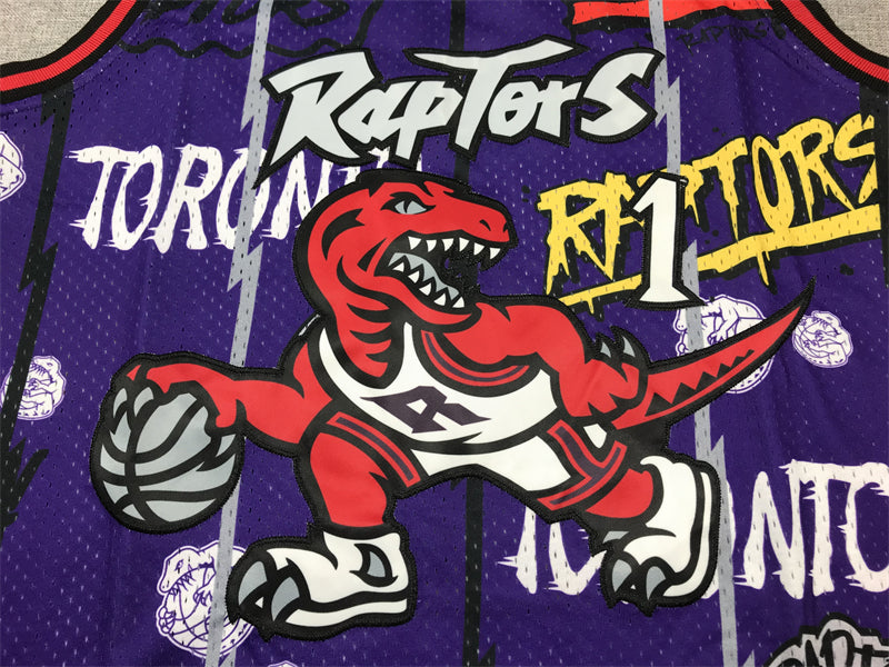 Raptors No. 1 MCGRADY Graffiti basketball jersey product view 3