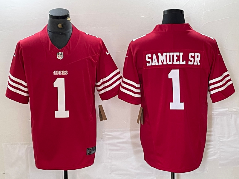Men's San Francisco 49ers Deebo Samuel Sr Scarlet Vapor F.U.S.E. Limited Jersey football jersey product view 1