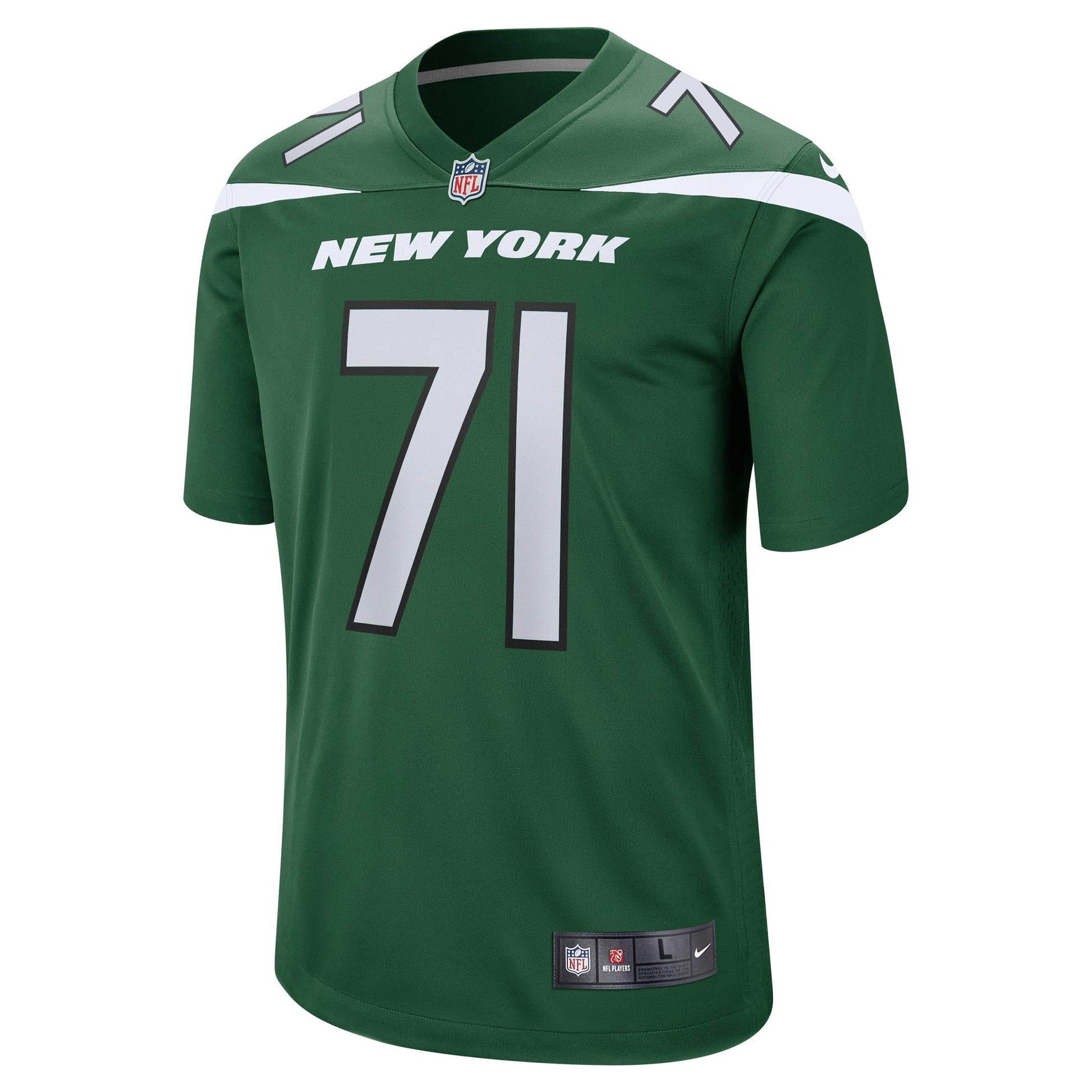 Wes Schweitzer New York Jets Game Jersey - Green football jersey product view 2
