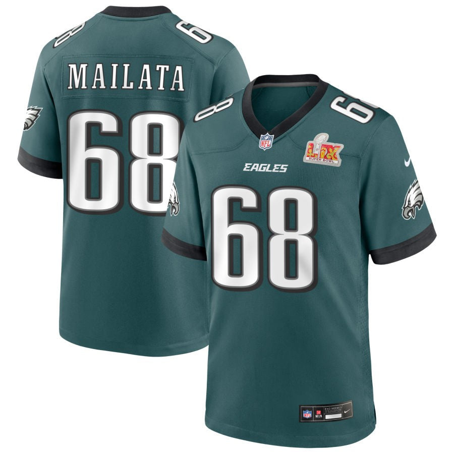 Jordan Mailata #68 Philadelphia Eagles Super Bowl LIX Jersey - Men's football jersey product view 1