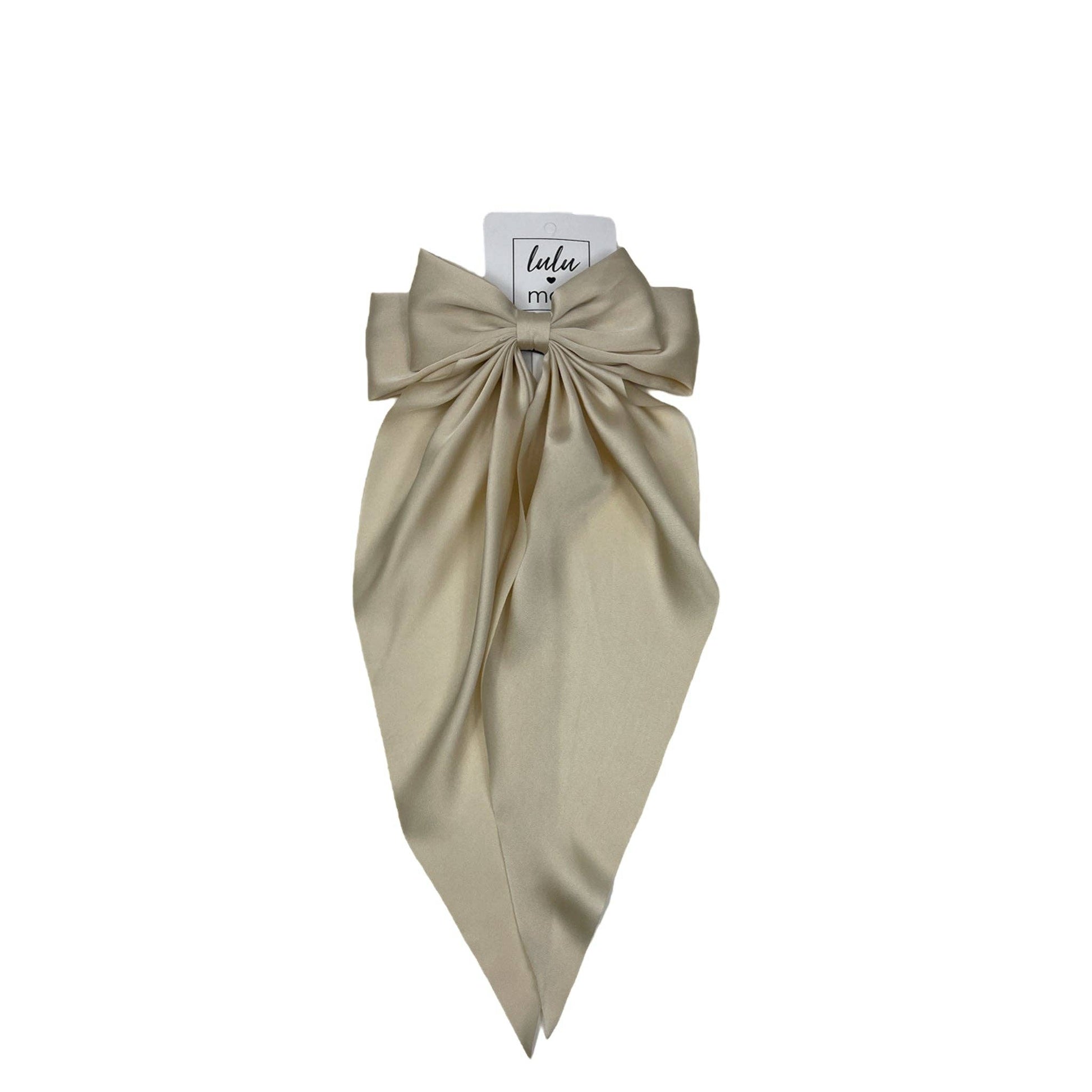 DDL-2270 Large Satin Bow Beige Unisex T-shirt, Sweatshirt, Hoodie, Long Sleeve Tee - T-Shirt, Sweatshirt, Hoodie