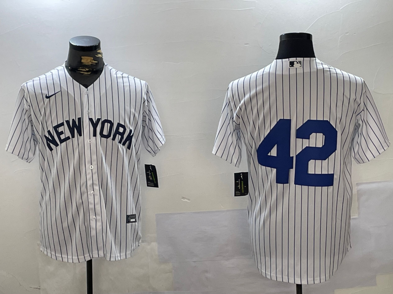 Men's New York Yankees White 2024 Jackie Robinson Day Home Limited Jersey baseball jersey product view 1