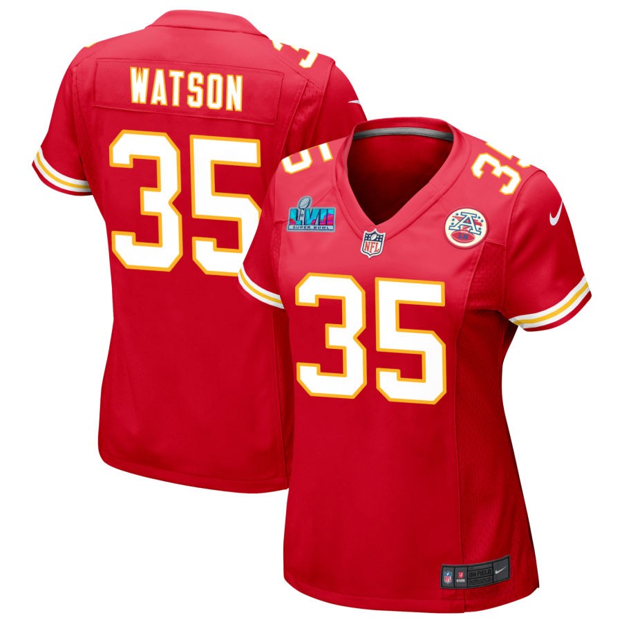 Jaylen Watson Kansas City Chiefs Women's Super Bowl LVII Game Jersey - Red football jersey product view 1