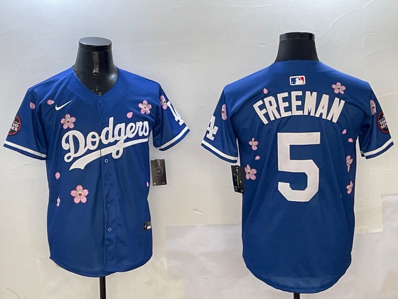 Men's Los Angeles Dodgers Freddie Freeman Royal Alternate Replica Team Jersey baseball jersey product view 1
