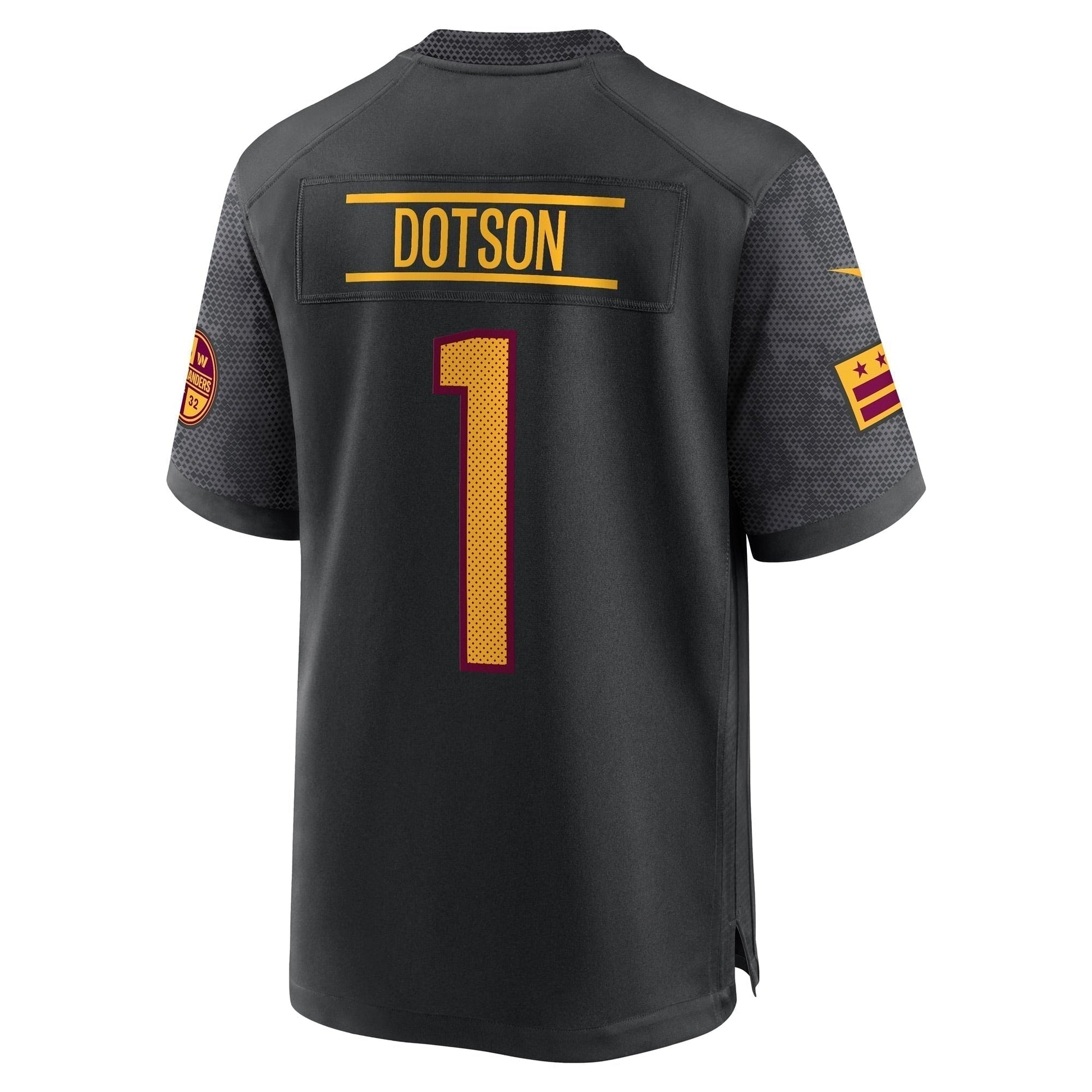 Jahan Dotson Washington Commanders Alternate Game Jersey - Black football jersey product view 3