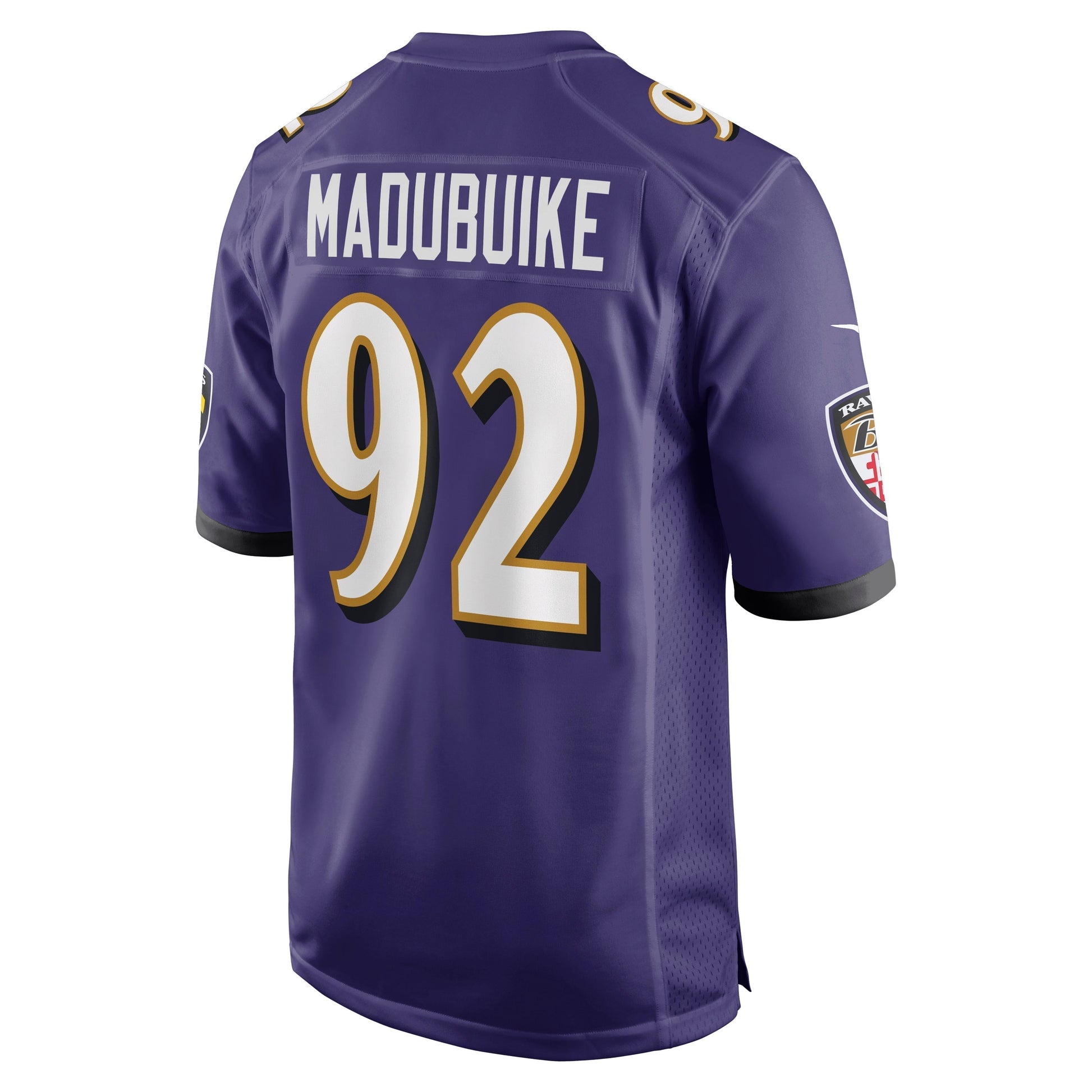 Justin Madubuike Baltimore Ravens Game Jersey - Purple football jersey product view 3