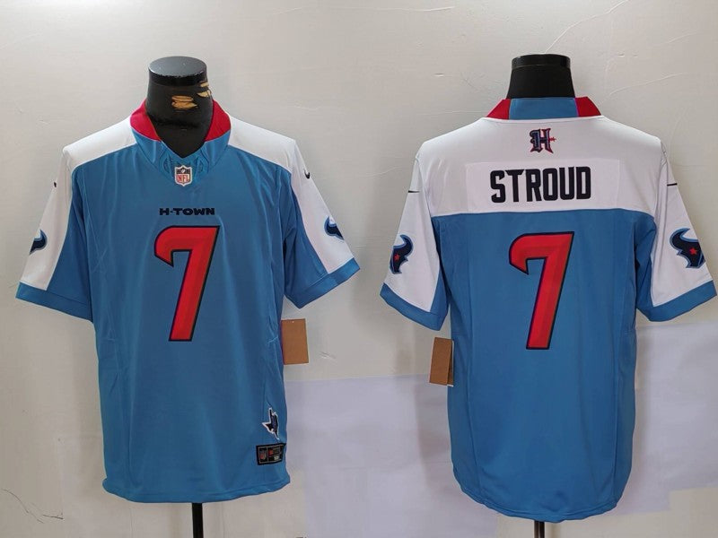 Men's Houston Texans C.J. Stroud #7 Light Blue Game Jersey football jersey product view 1