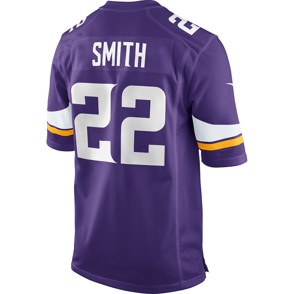 M.Vikings #22 Harrison Smith Purple Game Jersey football jersey product view 1