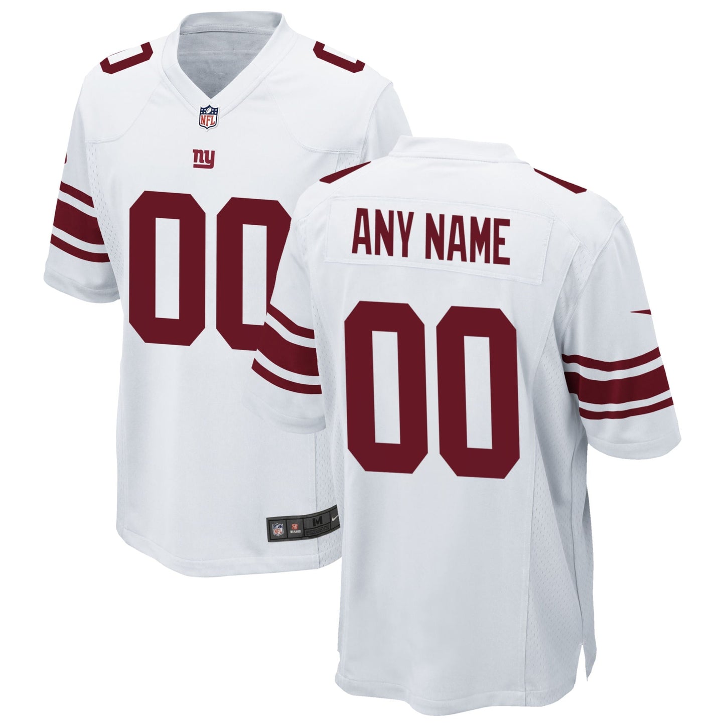 New York Giants Custom Game Jersey - White football jersey product view 1