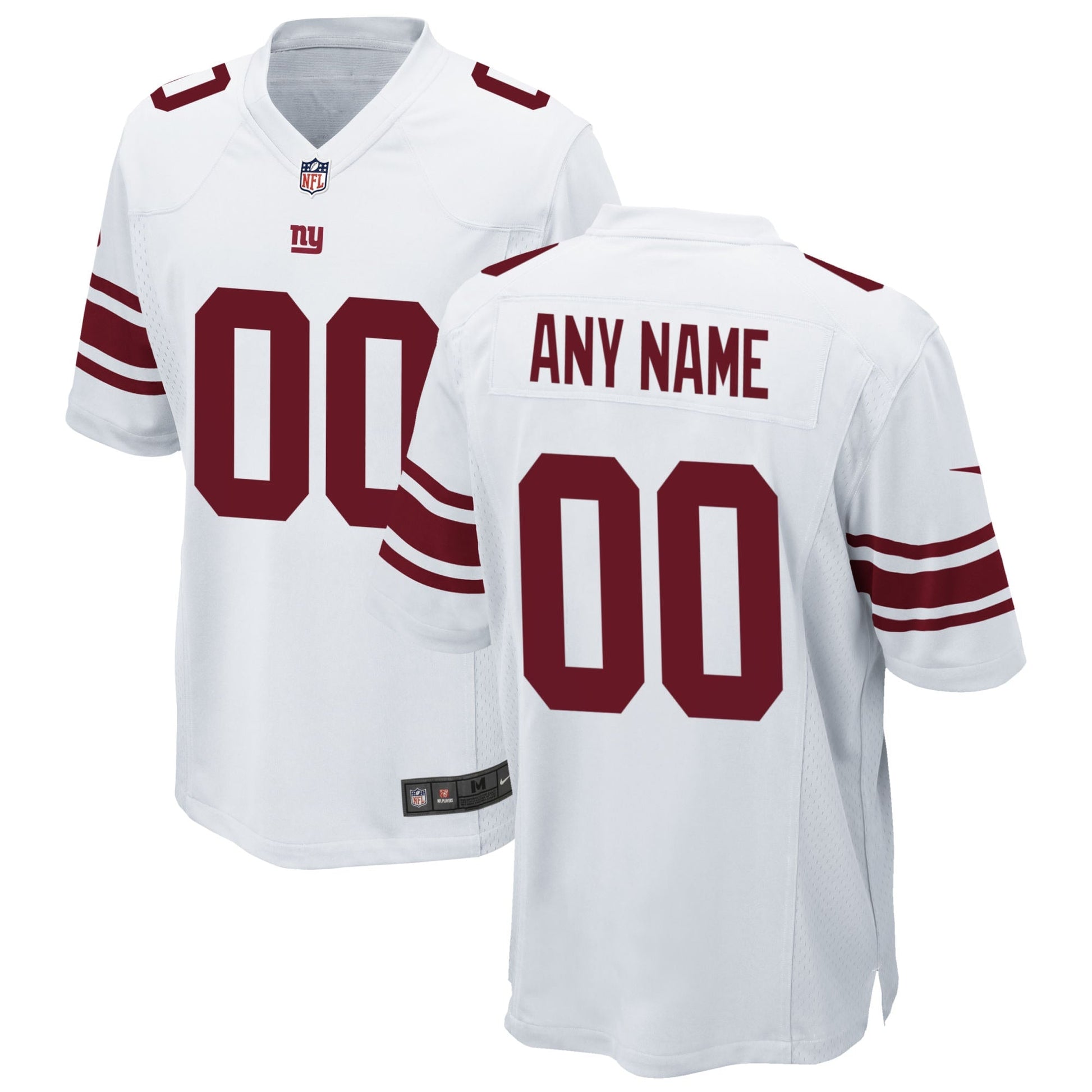 New York Giants Custom Game Jersey - White football jersey product view 1