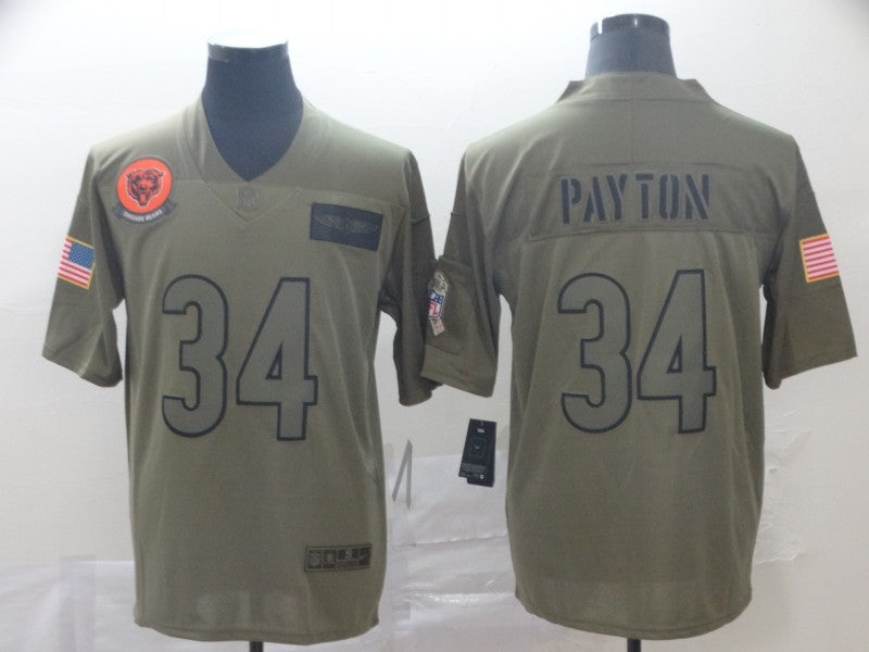 Men's Chicago Bears Walter Payton #34 Brown Game Jersey1 football jersey product view 1