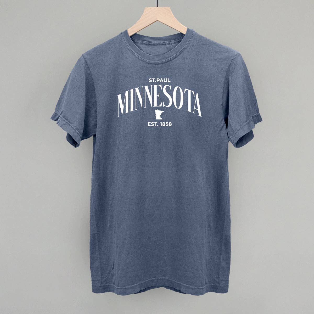Minnesota Est. 1858 (White) Unisex T-shirt, Sweatshirt, Hoodie, Long Sleeve Tee - T-Shirt, Sweatshirt, Hoodie
