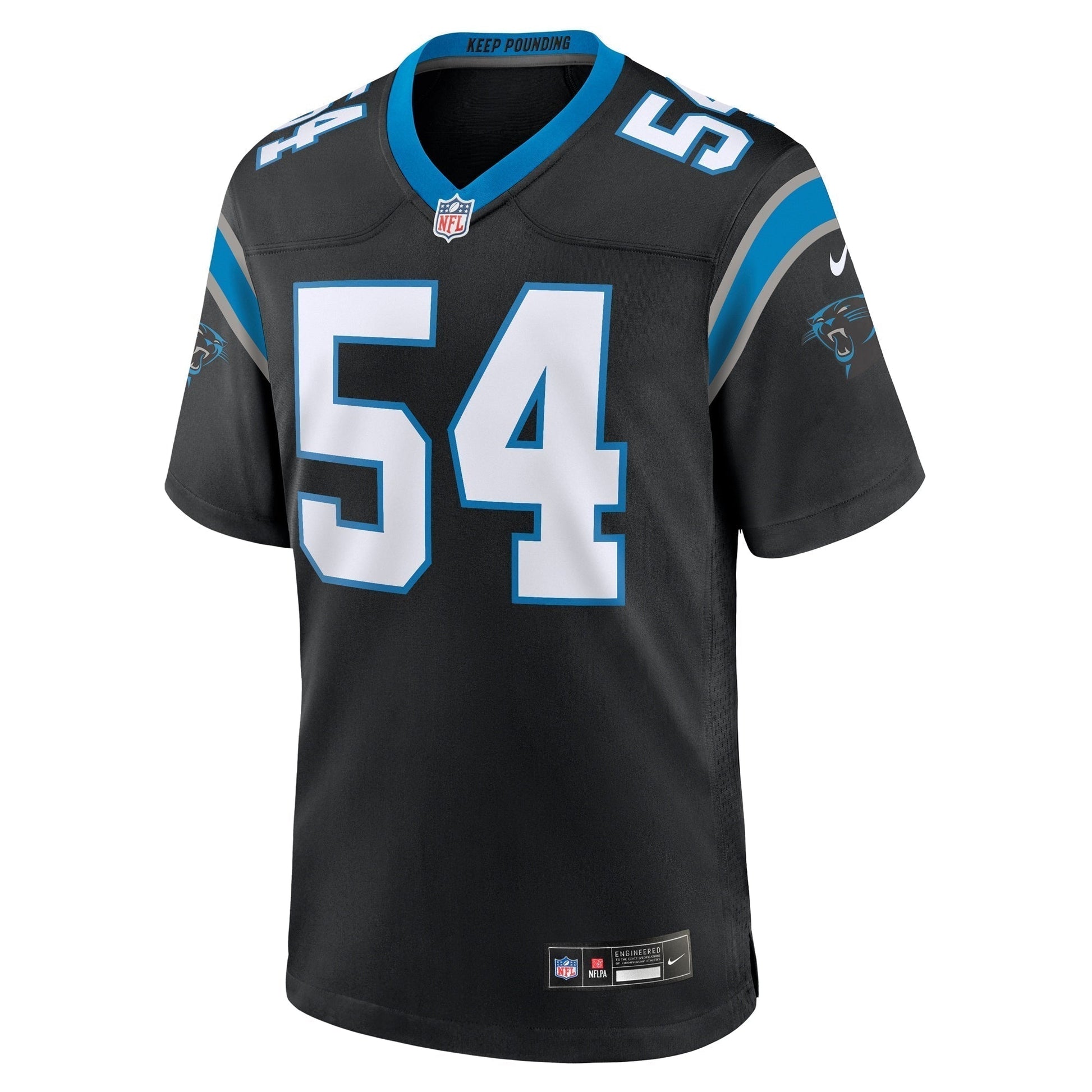 Kamu Grugier-Hill Carolina Panthers Game Jersey - Black football jersey product view 2