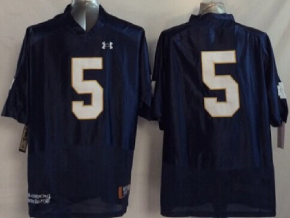 Men's Notre Dame Fighting Irish Manti Te'o Navy Player Game Jersey sports jersey product view 1