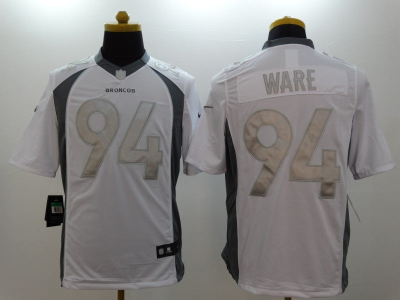 Men's Denver Broncos DeMarcus Ware #94 White Game Jersey1 football jersey product view 1