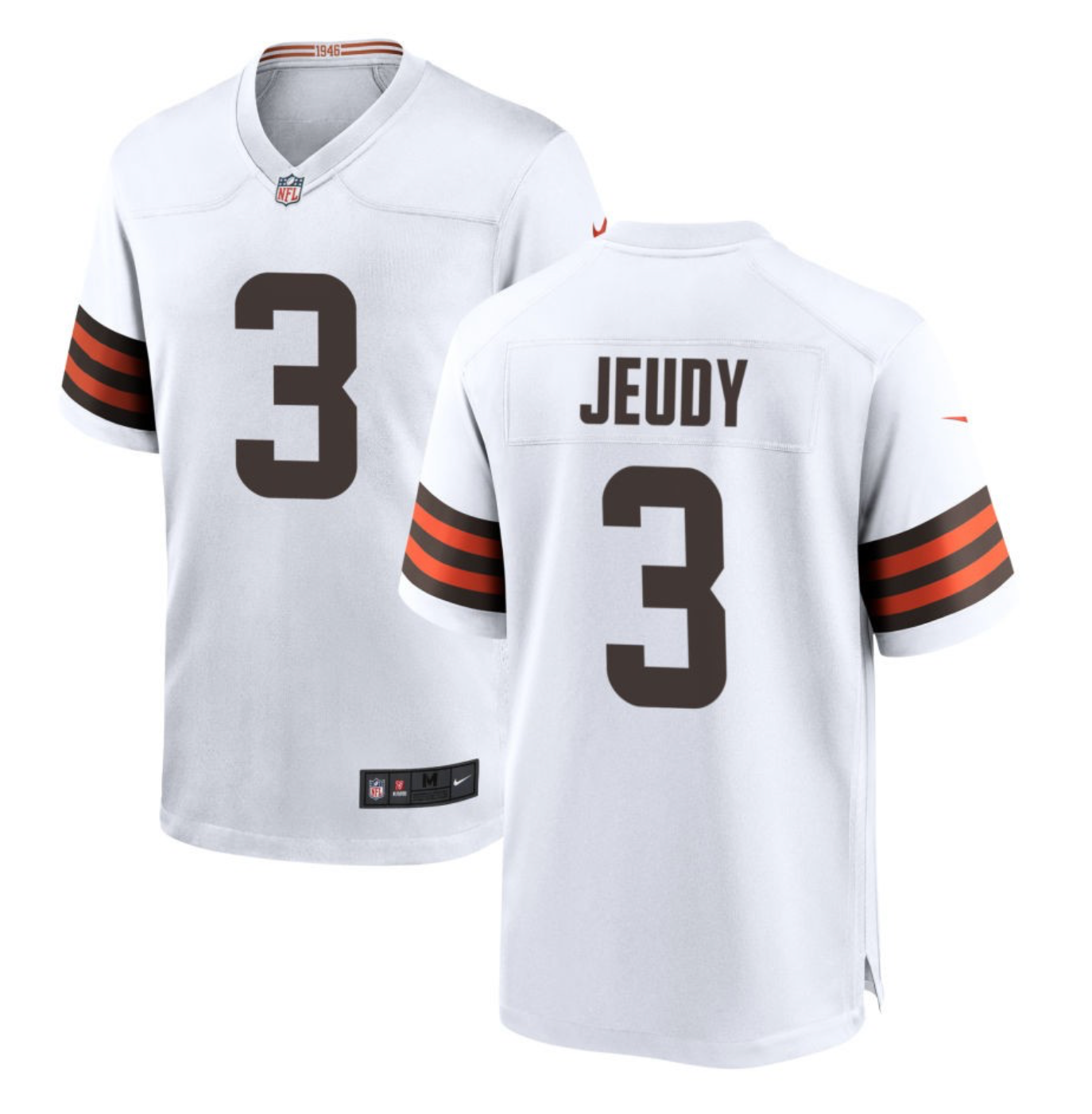Jerry Jeudy Cleveland Browns Jersey football jersey product view 1