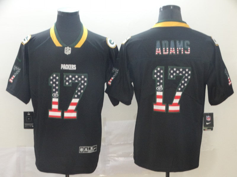 Men's Green Bay Packers Davante Adams #17 Black Alternate Game Jersey1 football jersey product view 1