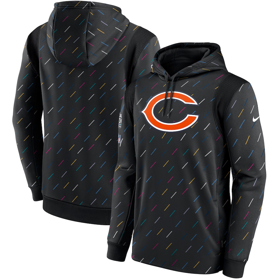 Men's Chicago Bears 2021 Salute to Service Hoodie Black football jersey product view 1