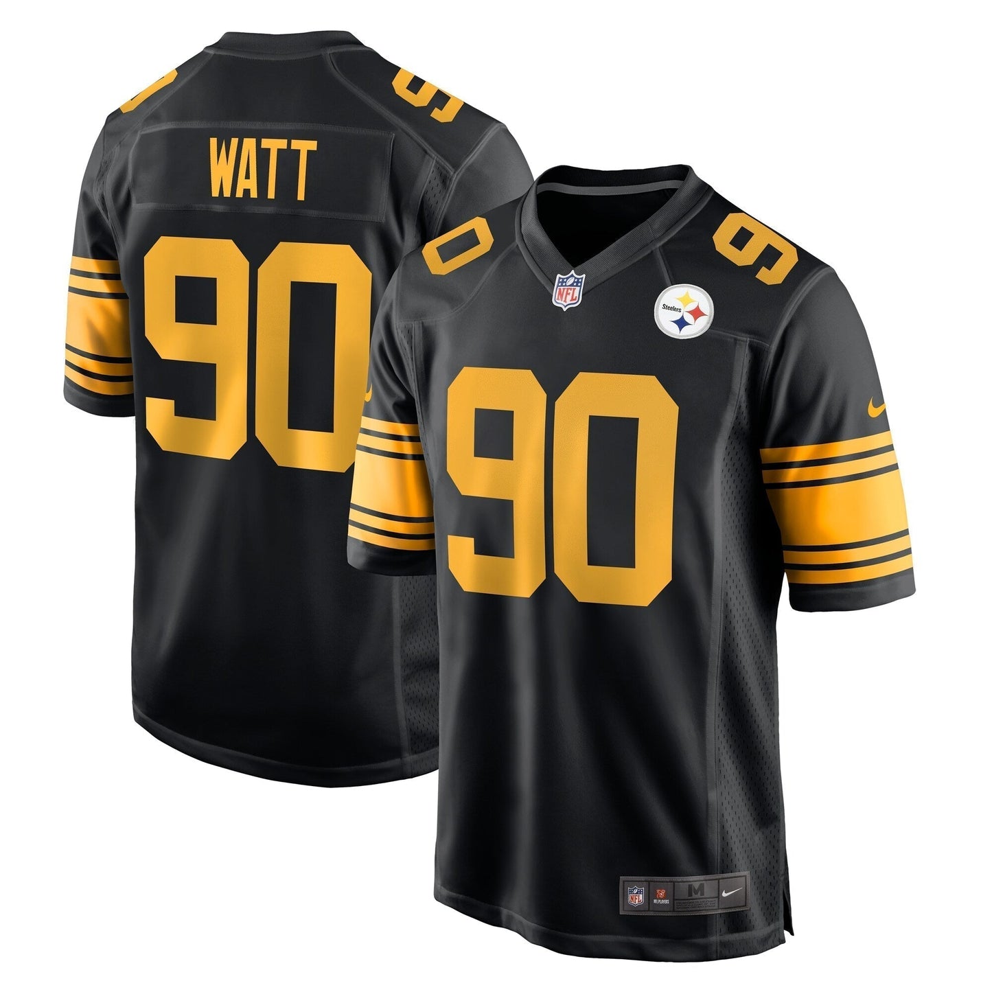 T.J. Watt Pittsburgh Steelers Alternate Game Jersey - Black football jersey product view 1