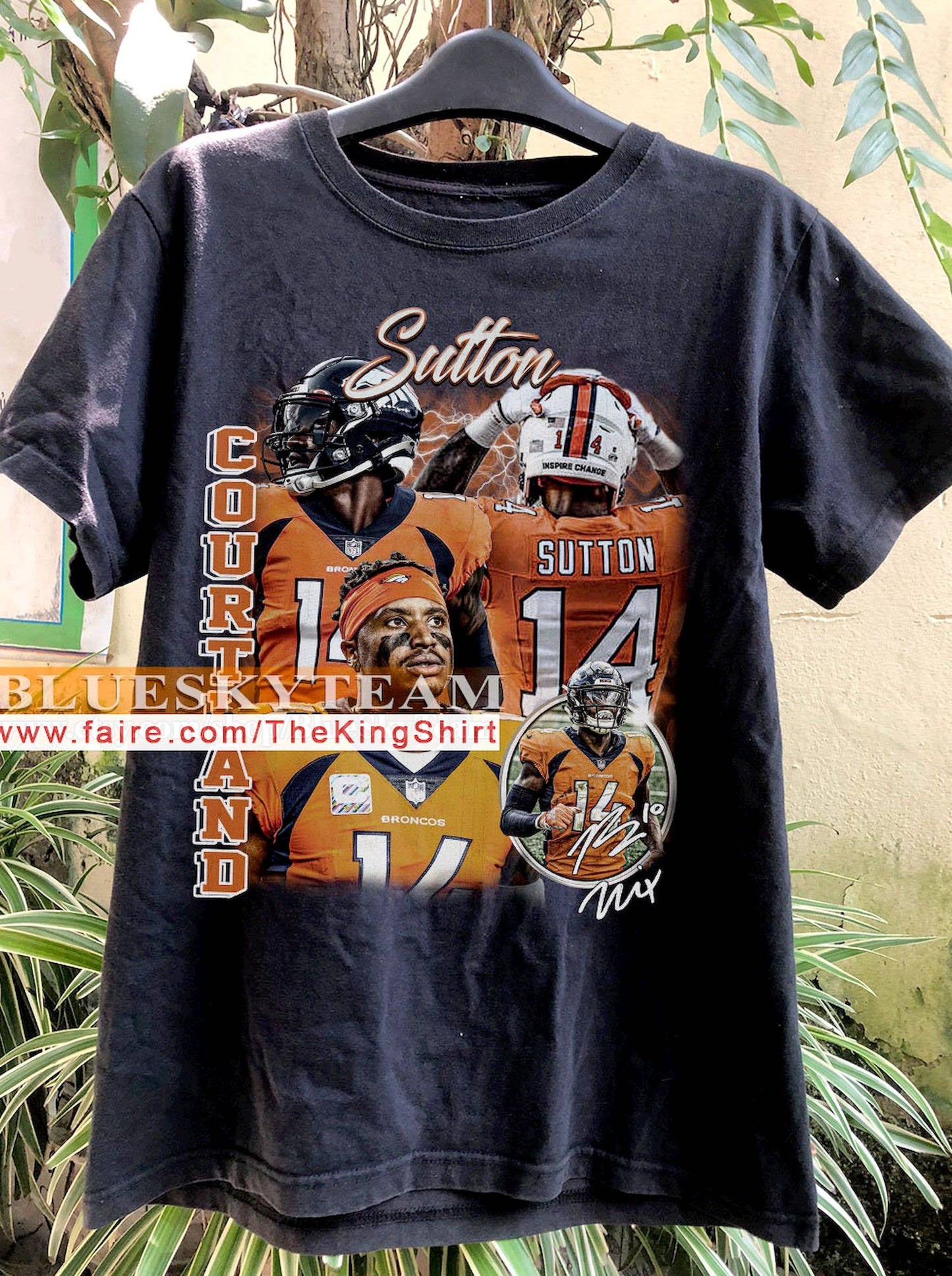 Vintage 90s Courtland Sutton T-Shirt - Retro Football Sport Unisex T-shirt, Sweatshirt, Hoodie, Long Sleeve Tee - T-Shirt, Sweatshirt, Hoodie