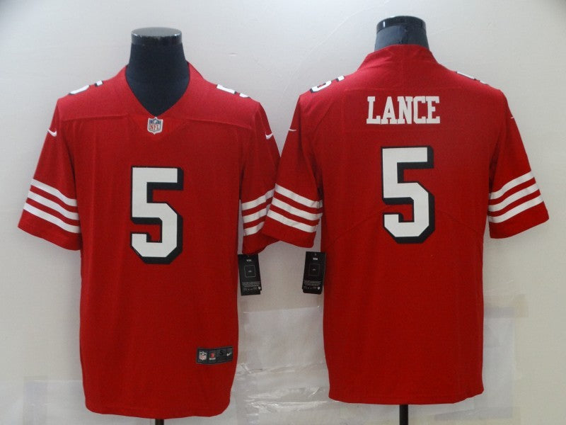 Men's San Francisco 49ers Trey Lance Red Vapor Limited Jersey football jersey product view 1