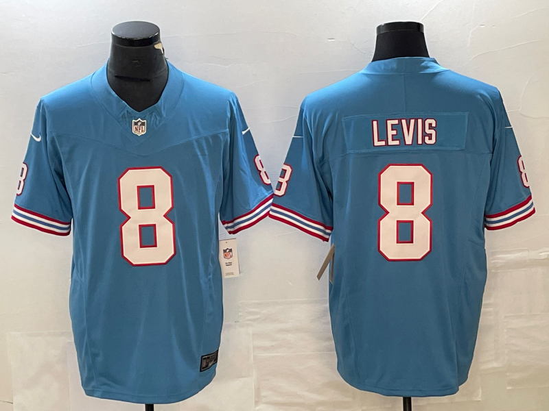 Men's Tennessee Titans Will Levis Light Blue Oilers Throwback Legend Player Jersey hockey jersey product view 1