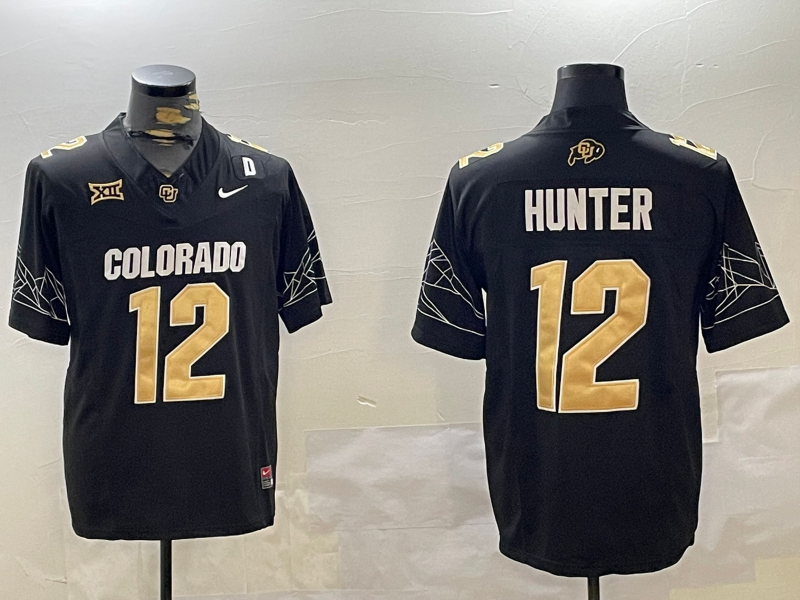 Men's Colorado Buffaloes Buffs Hunter Black Game Jersey sports jersey product view 1