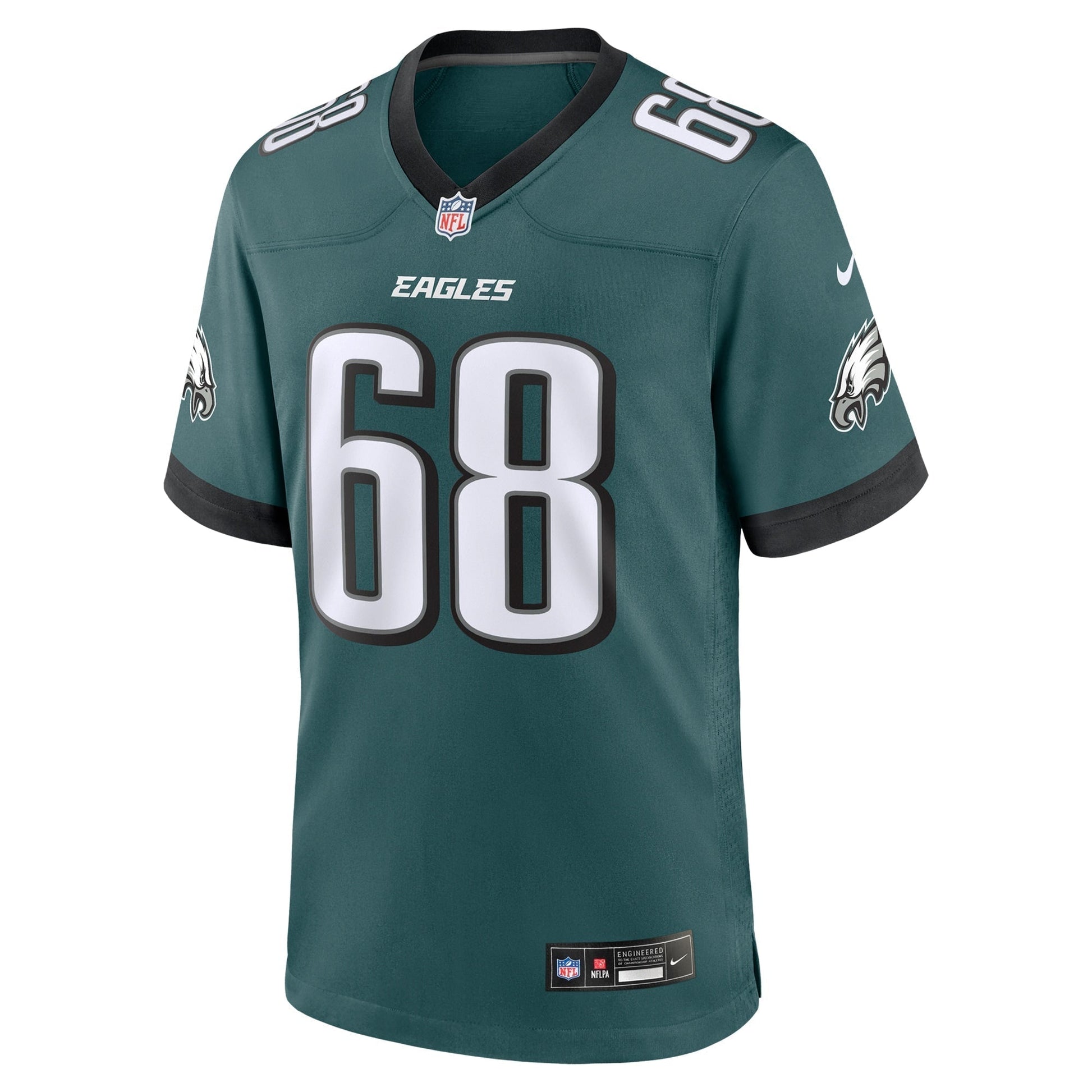 Jordan Mailata Philadelphia Eagles Team Game Jersey - Midnight Green football jersey product view 2