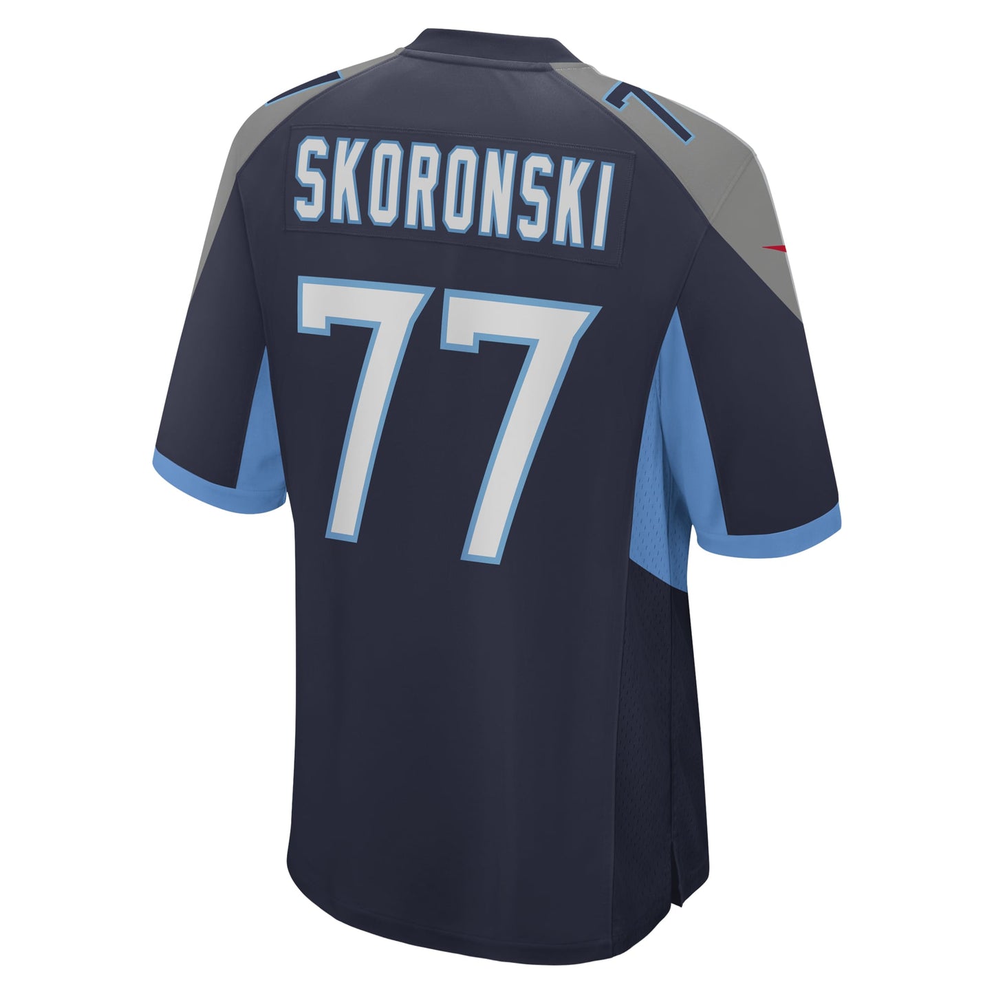Peter Skoronski Tennessee Titans Game Jersey - Navy football jersey product view 3