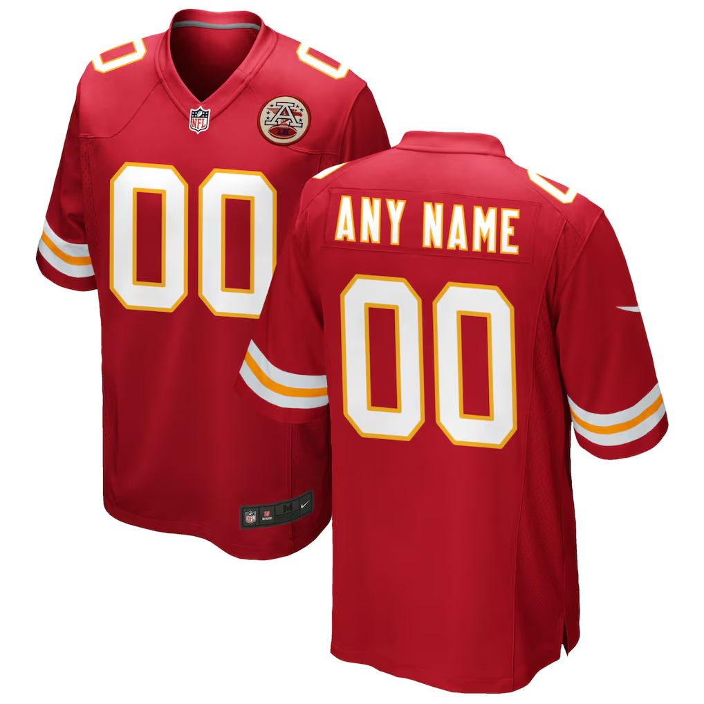Men's Kansas City Chiefs Red Custom Game Jersey football jersey product view 1