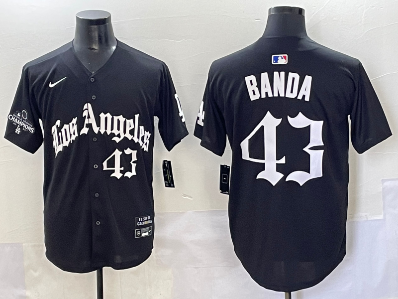 Men's Los Angeles Dodgers Anthony Banda Black Limited Player Jersey baseball jersey product view 1