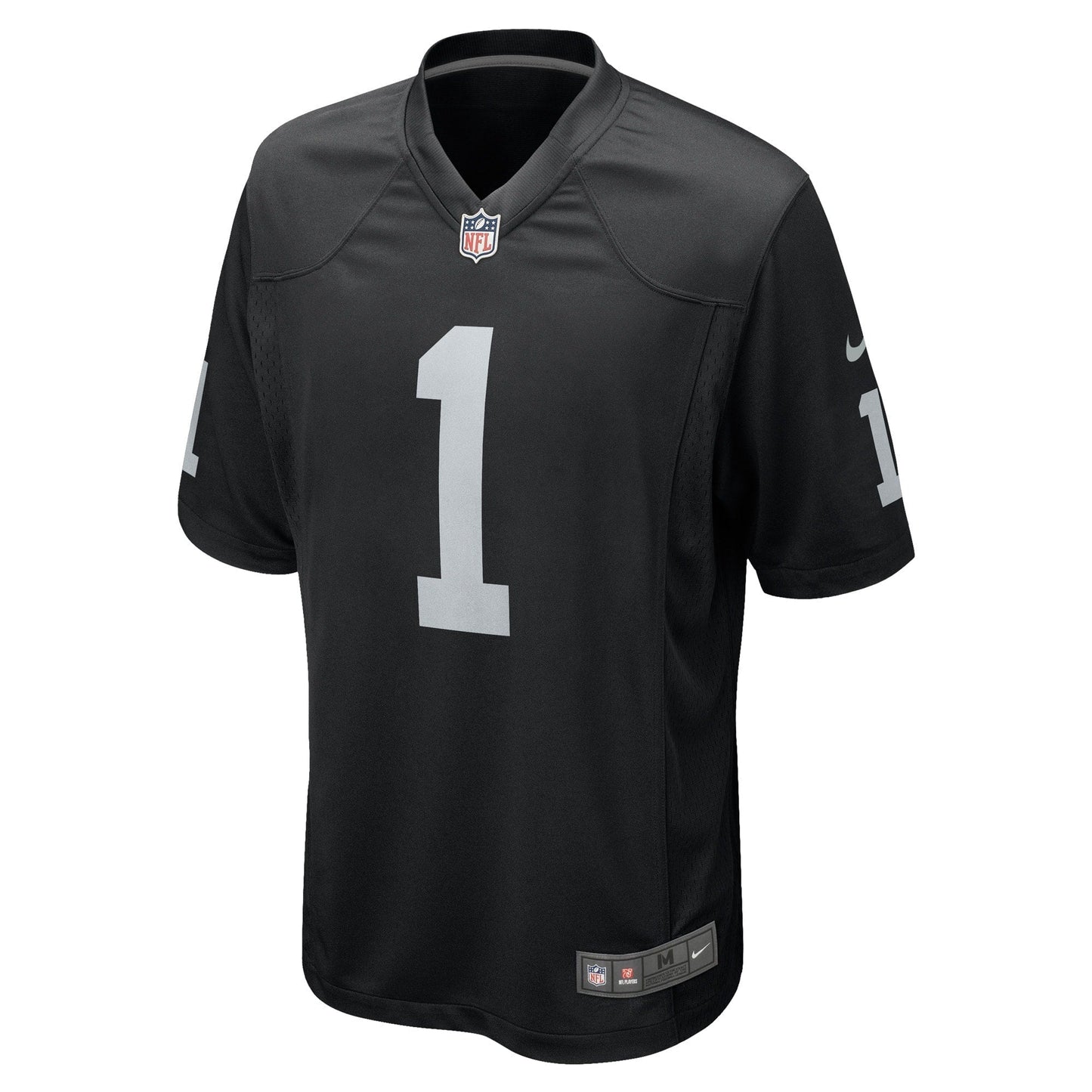 Number 1 Groom Las Vegas Raiders Game Jersey - Black football jersey product view 2