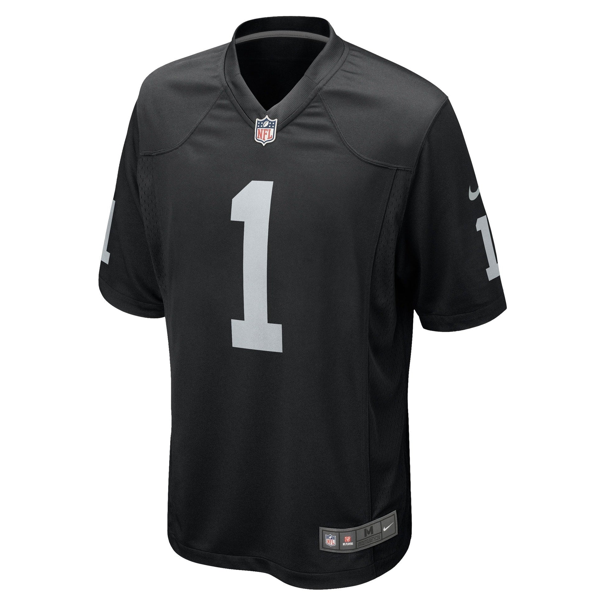 Number 1 Groom Las Vegas Raiders Game Jersey - Black football jersey product view 2