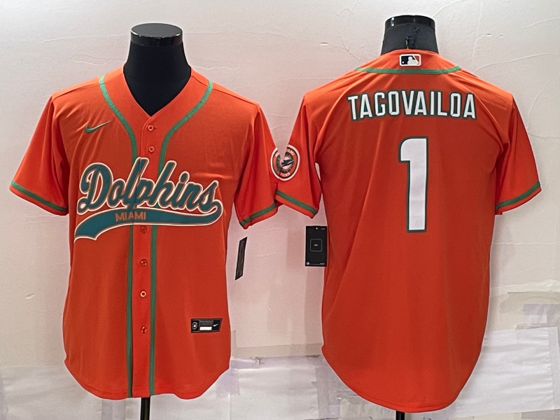 Men's Miami Dolphins Tua Tagovailoa Orange Game Jersey Joint Edition football jersey product view 1