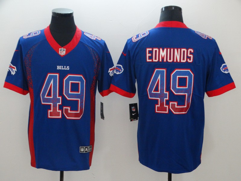 Men's Buffalo Bills Tremaine Edmunds #49 Blue Game Jersey1 football jersey product view 1